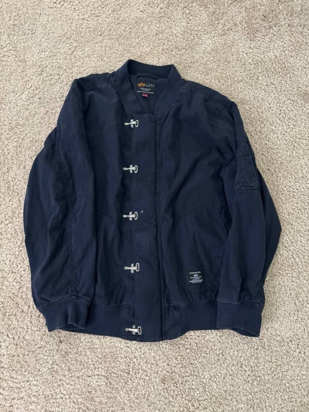 Alpha Industries Navy Blue Jacket Size 2XL